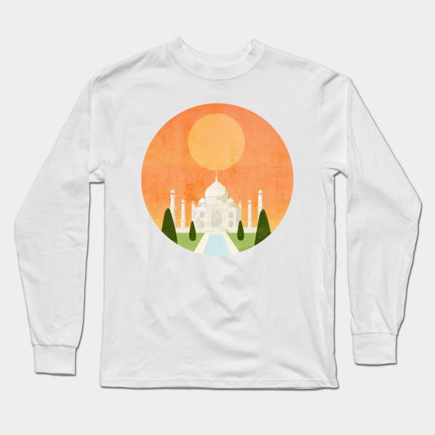 India Long Sleeve T-Shirt by KatherineBlowerDesigns